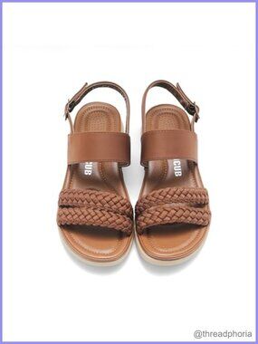 Women's Braided Flat Sandals Ankle Strap Platform Open Toe Slingback Summer